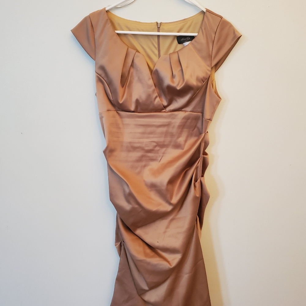 Gold cocktail formal dress